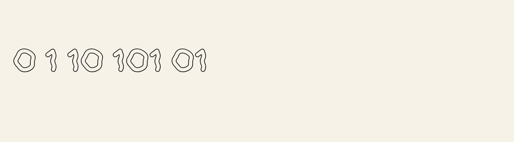Groove Outline numbers specimen