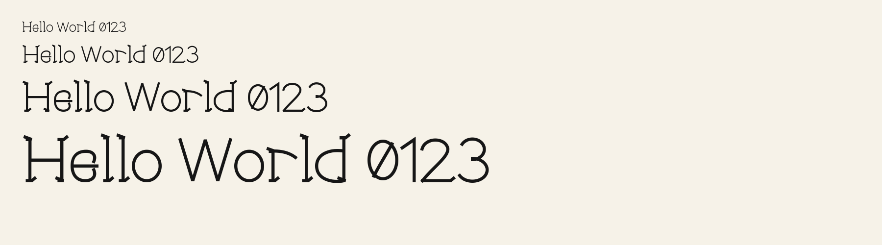 Canted Cup Serif sizes specimen