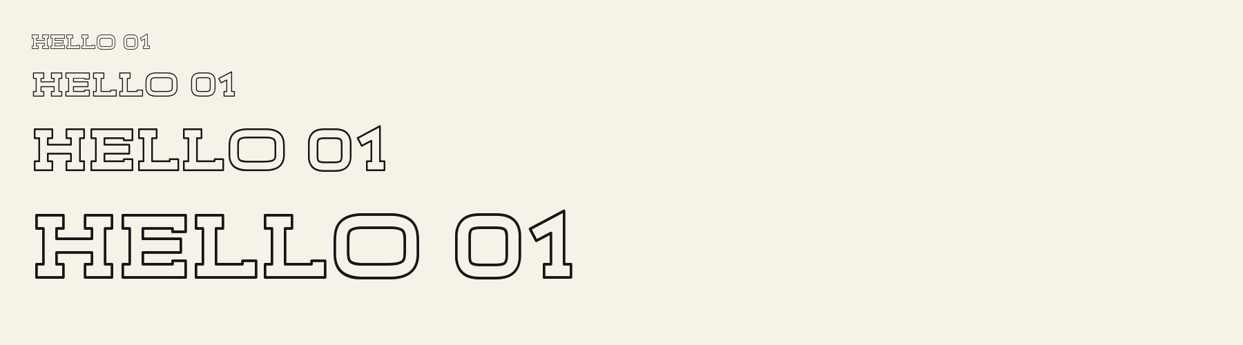Depot Slab Outline sizes specimen