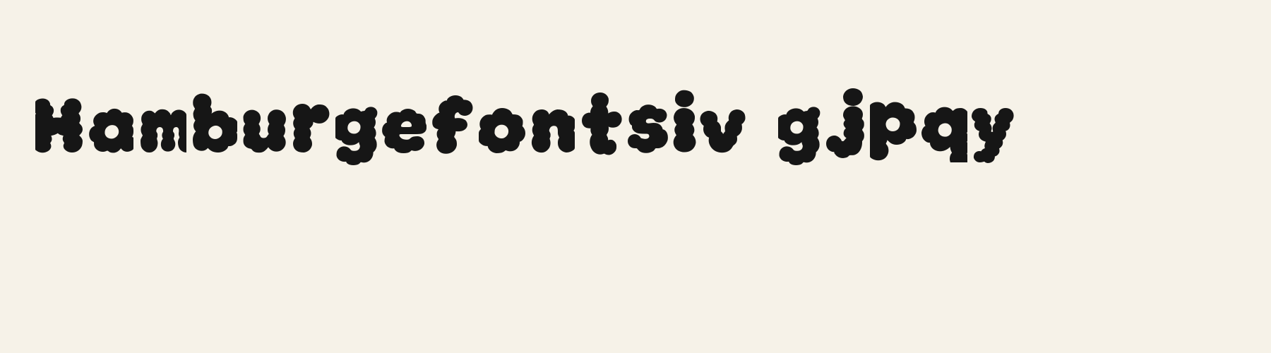 Bubble Cloud Lobed lowercase specimen