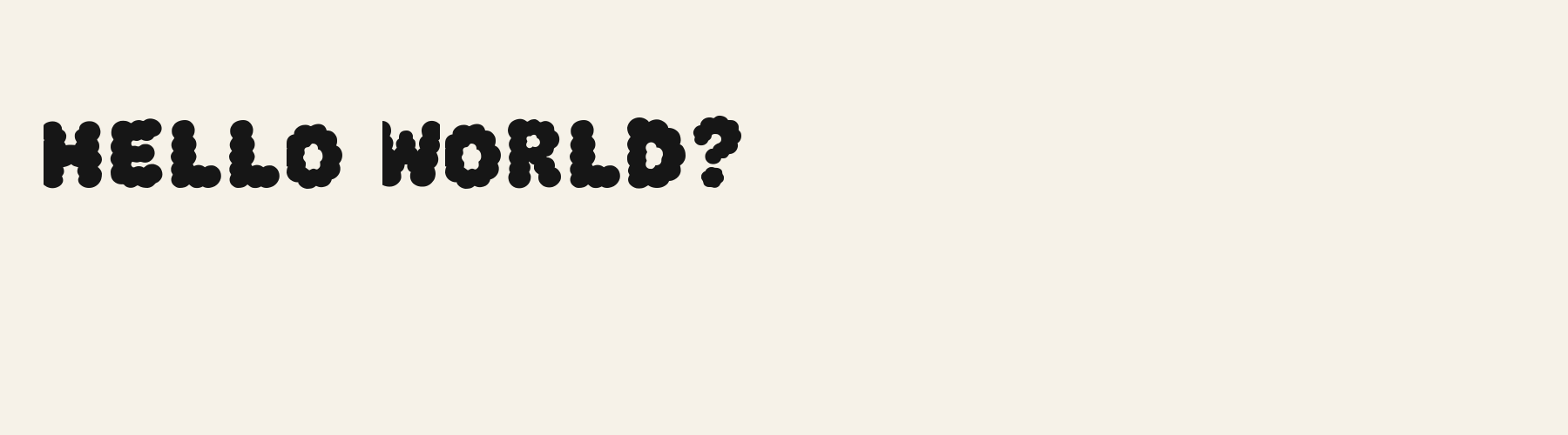 Bubble Cloud Lobed pangram specimen