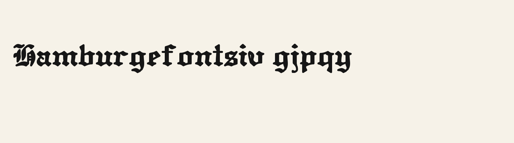 Vigil Blackletter lowercase specimen