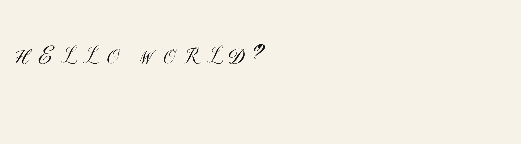 Script Copperplate Loop pangram specimen