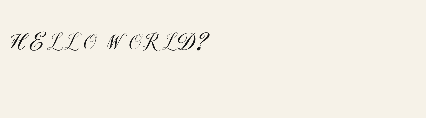 Script Copperplate Loop pangram specimen