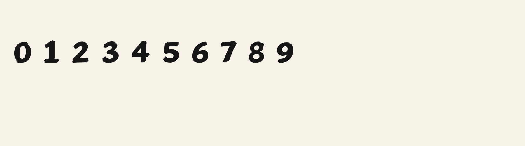 Brush Bristle Wedge numbers specimen