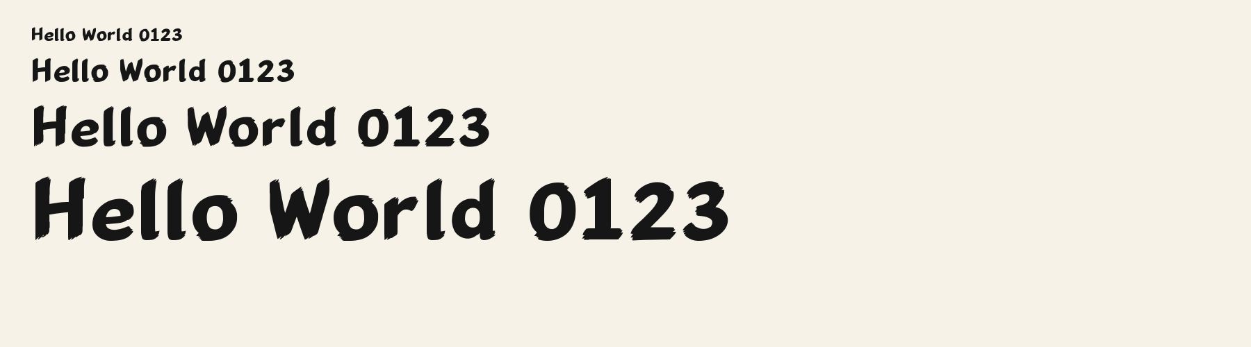 Brush Bristle Wedge sizes specimen