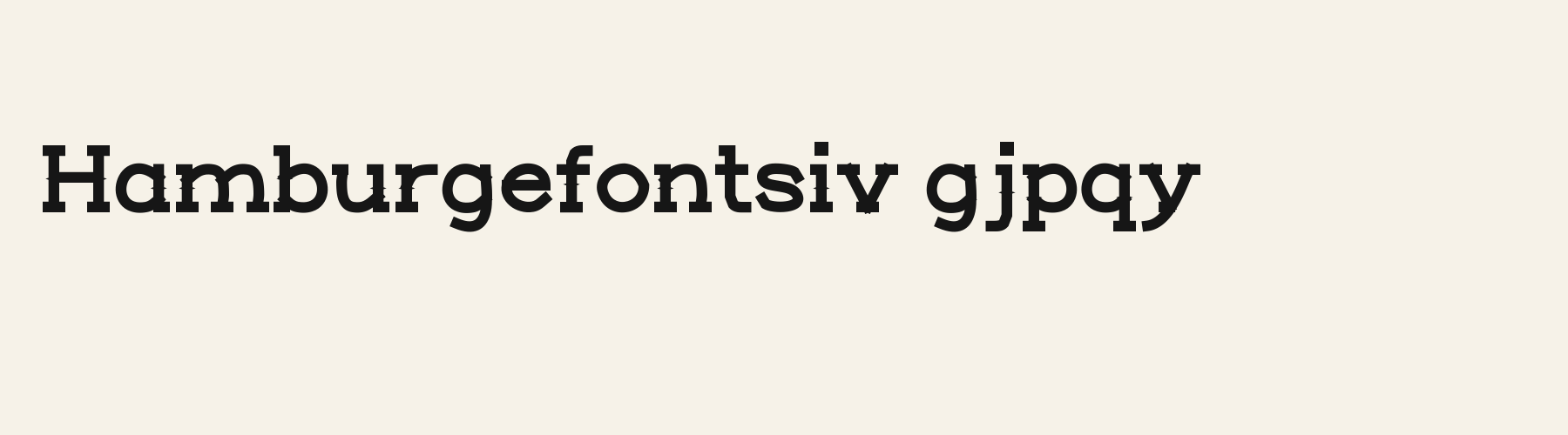 Circus Tuscan lowercase specimen