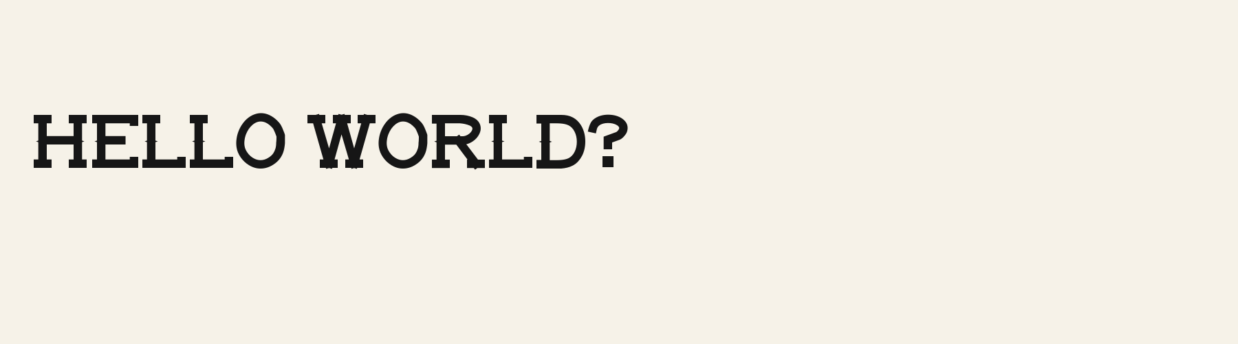 Circus Tuscan pangram specimen