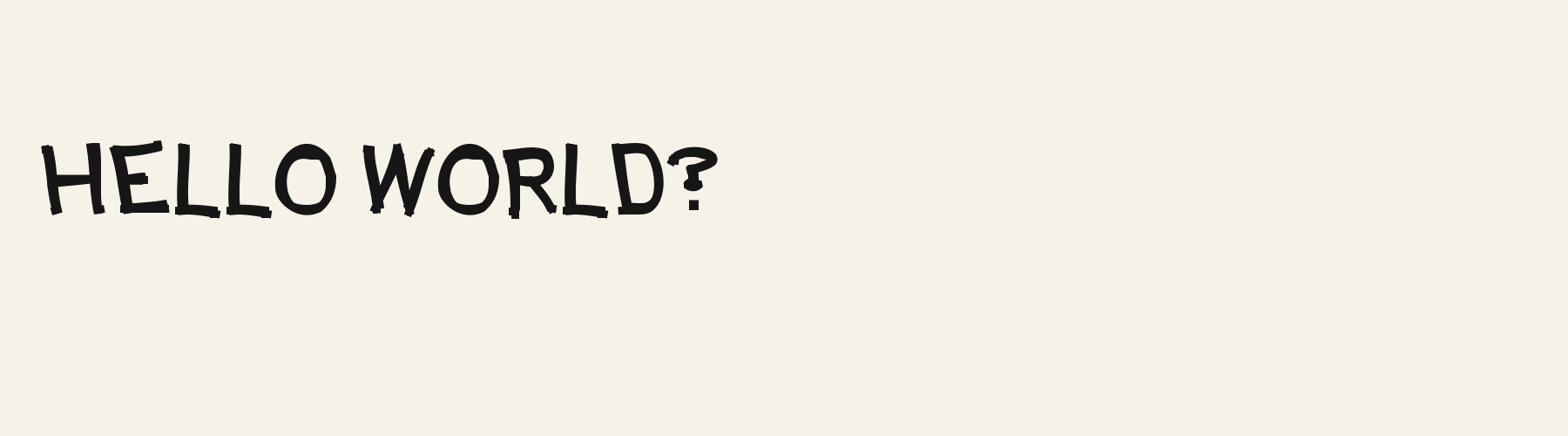 Inkpot Comic pangram specimen