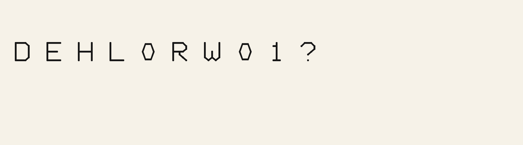 Geo Hex Grotesk alphabet specimen