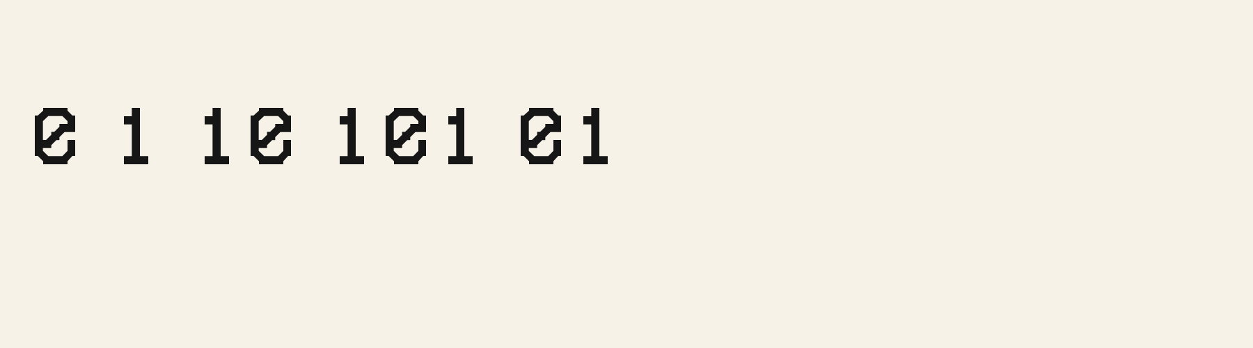 Stencil Cargo numbers specimen