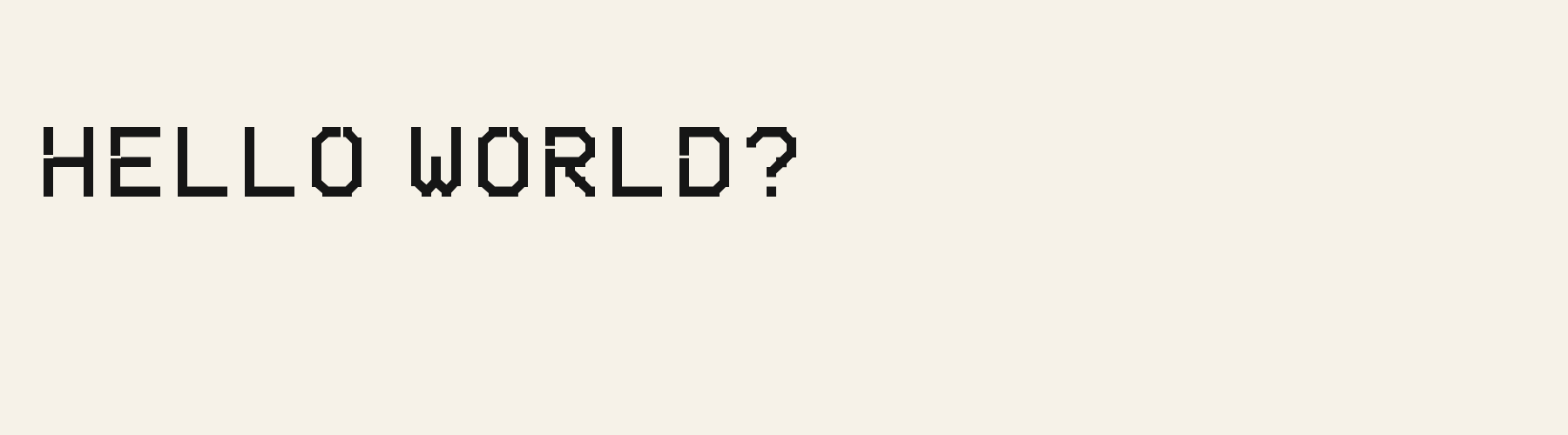 Stencil Cargo pangram specimen