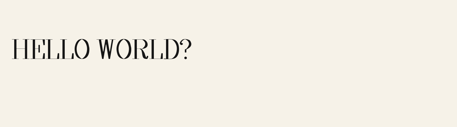 Salon Didone pangram specimen