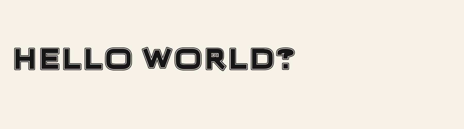 Fieldhouse Block pangram specimen