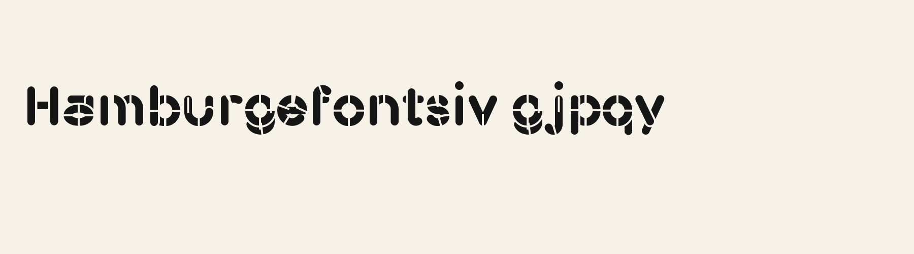 Depot Round Stencil lowercase specimen