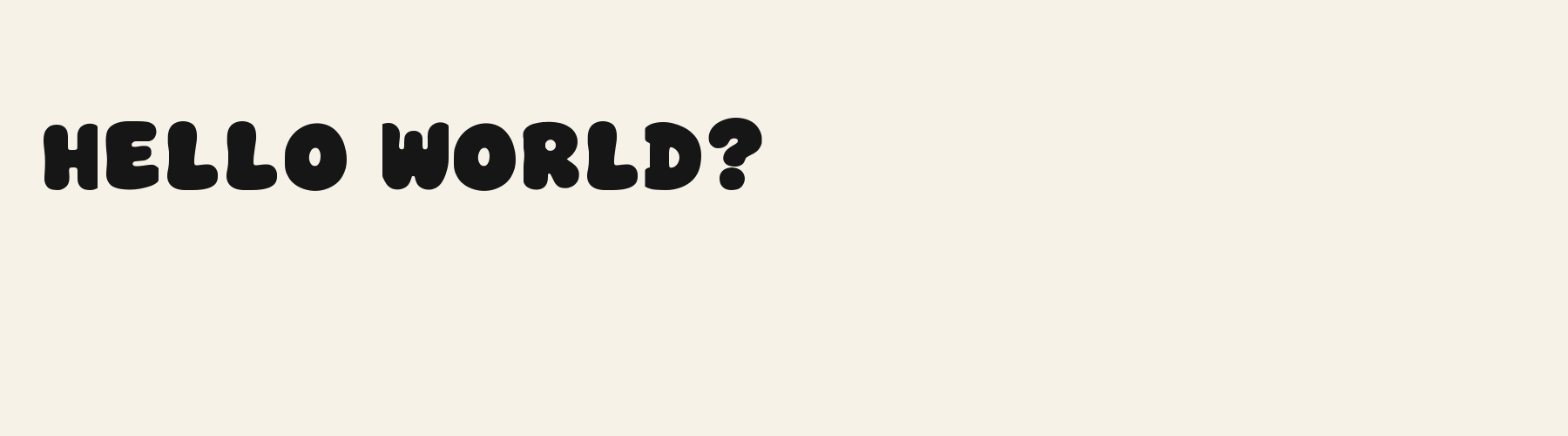 Graffiti Inflated Solid pangram specimen