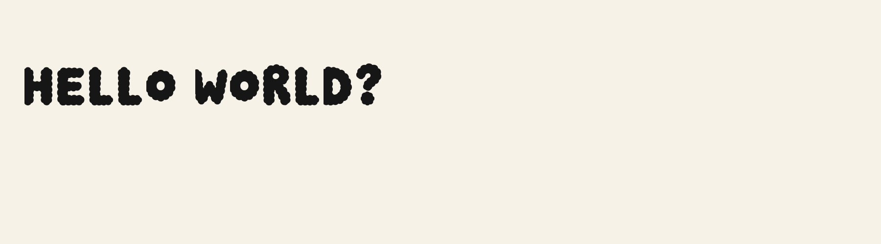 Bubble Cookie Soft pangram specimen