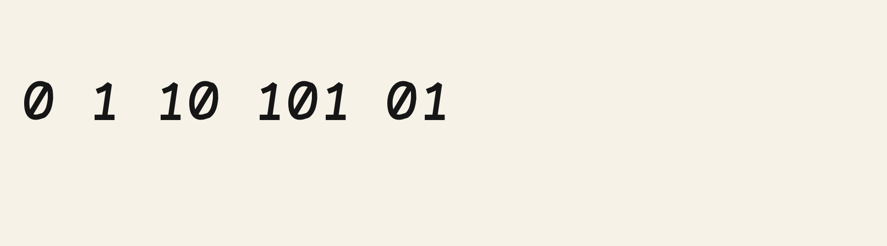 Block Terminal numbers specimen