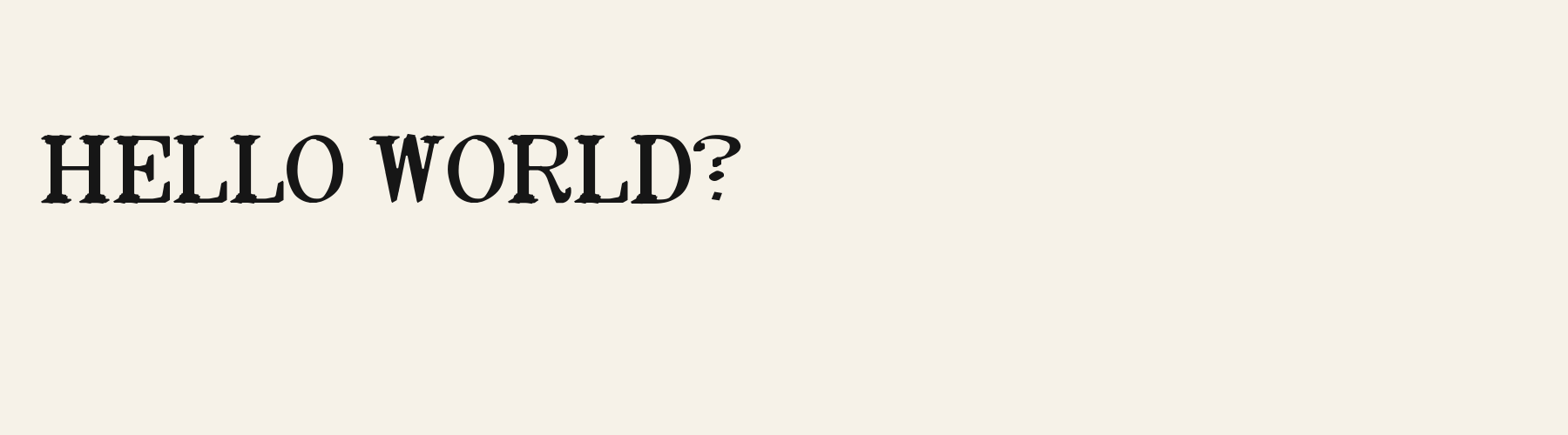 Herald Nib Roman pangram specimen