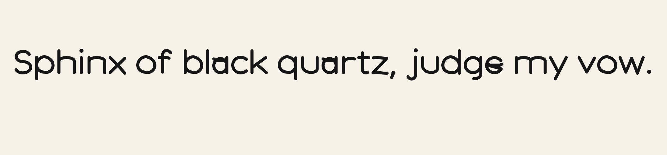 Radial Junction Sans pangram specimen