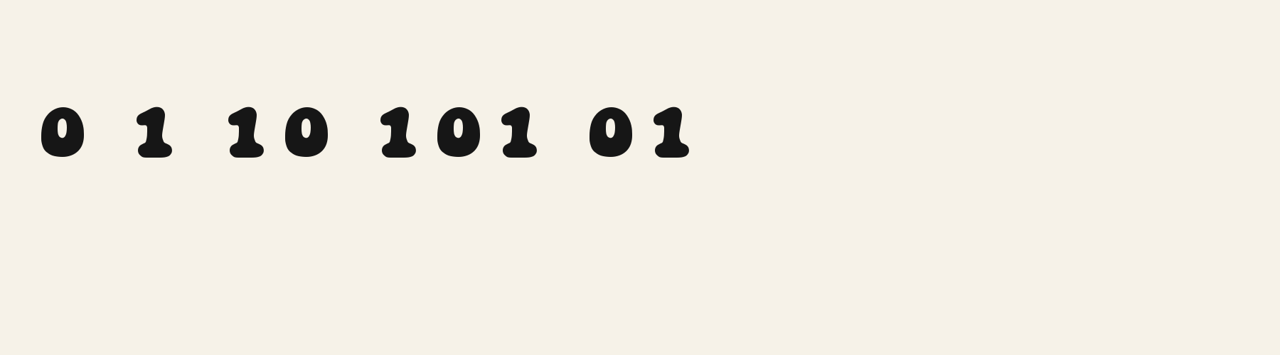 Bubble Groovy Wide numbers specimen