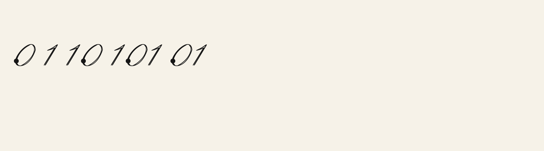Inkline Signature numbers specimen