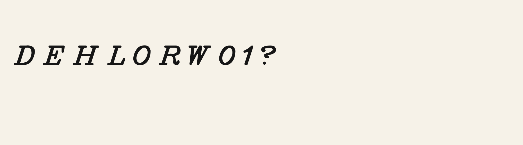Parlor Serif alphabet specimen