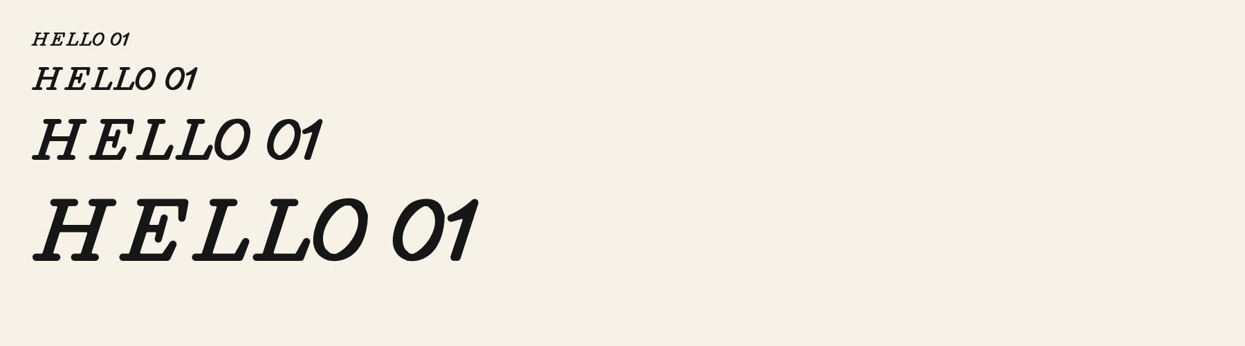 Parlor Serif sizes specimen
