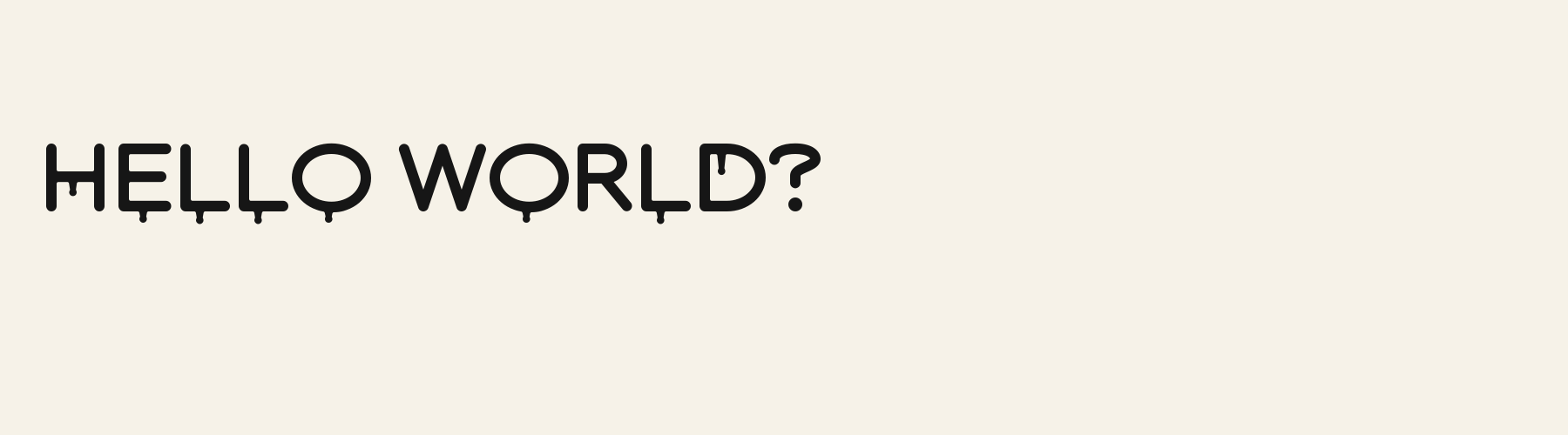 Goo Sans pangram specimen