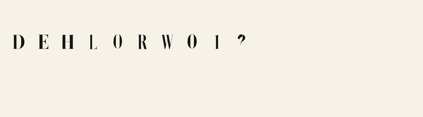 Serif Didone Fashion alphabet specimen