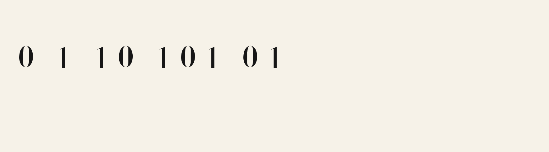 Serif Didone Fashion numbers specimen