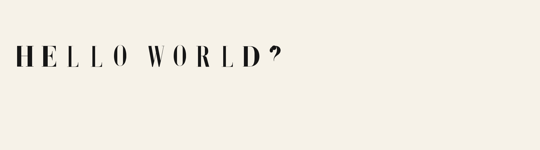 Serif Didone Fashion pangram specimen