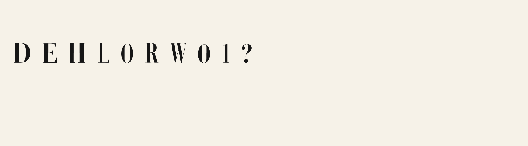 Serif Didone Fashion alphabet specimen