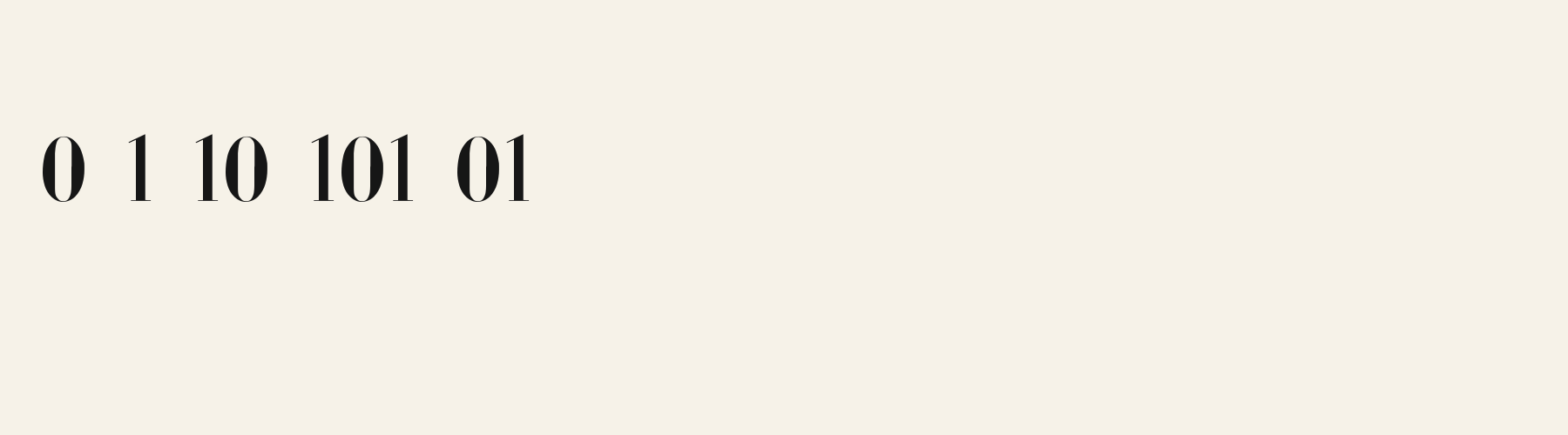 Serif Didone Fashion numbers specimen