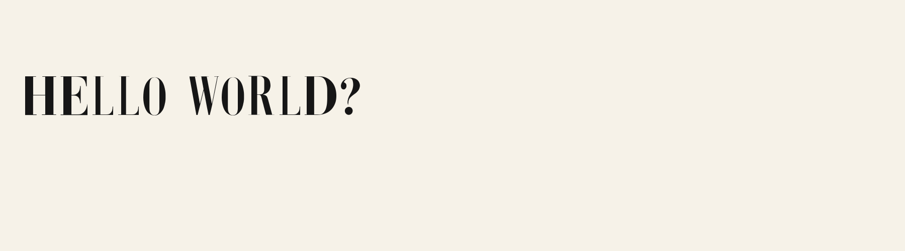 Serif Didone Fashion pangram specimen
