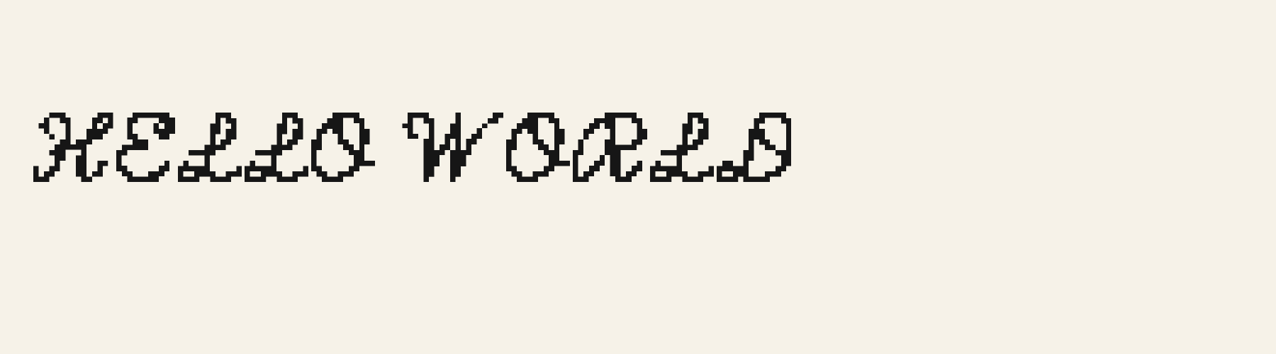 Pixel Script cover specimen
