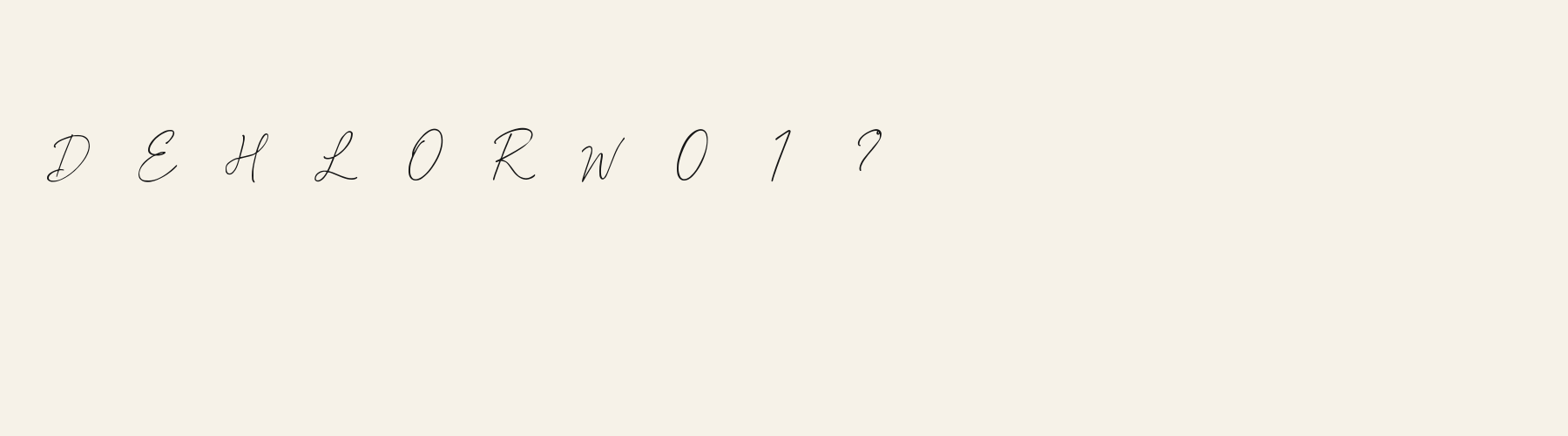 Script Monoline Loop alphabet specimen