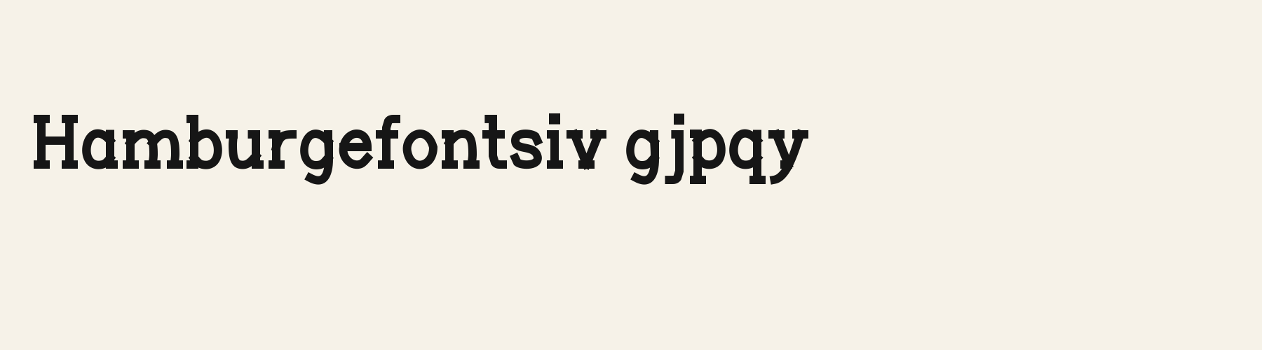 Timber Slab lowercase specimen