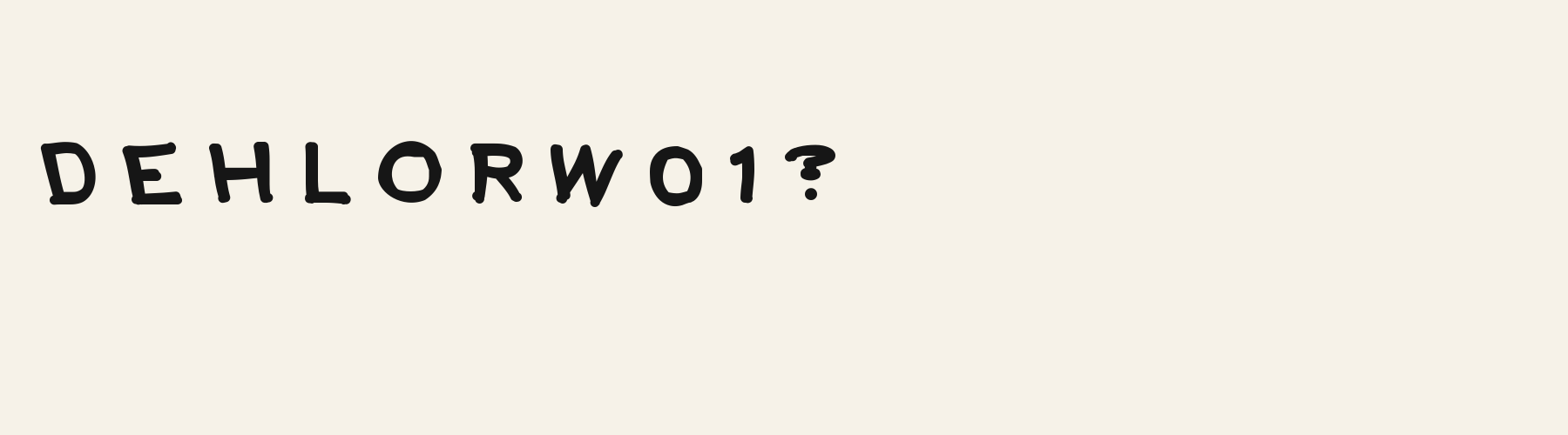 Wacky Wide alphabet specimen