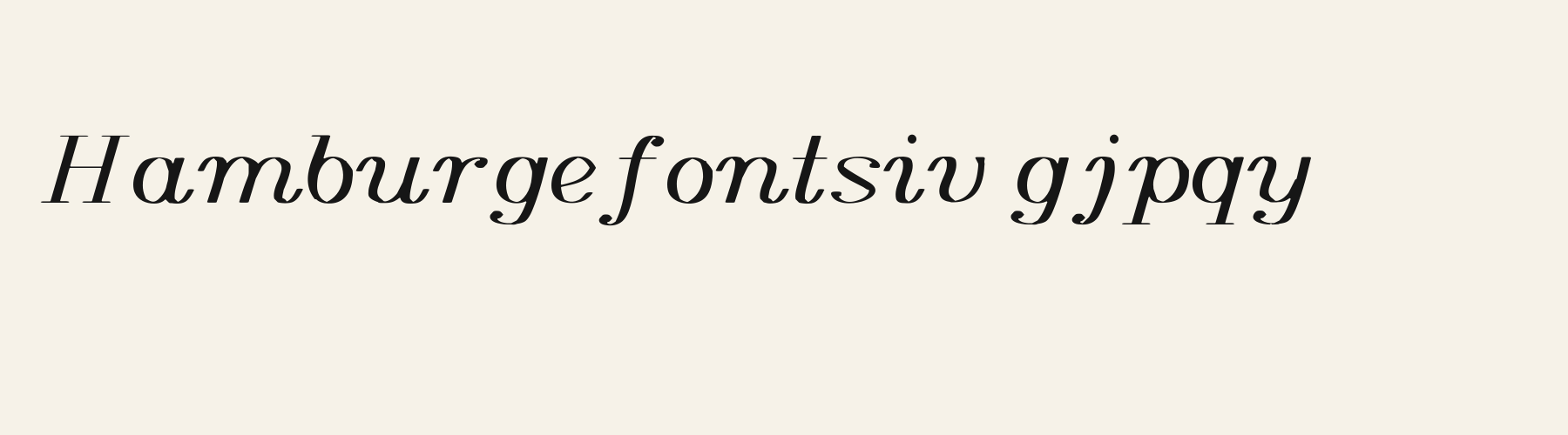 Salon Italic lowercase specimen