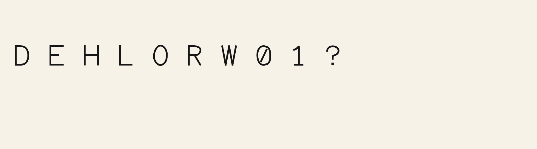 Kernel Mono alphabet specimen