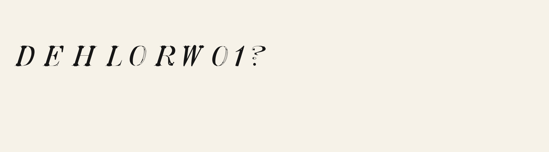 Pointe Italic alphabet specimen