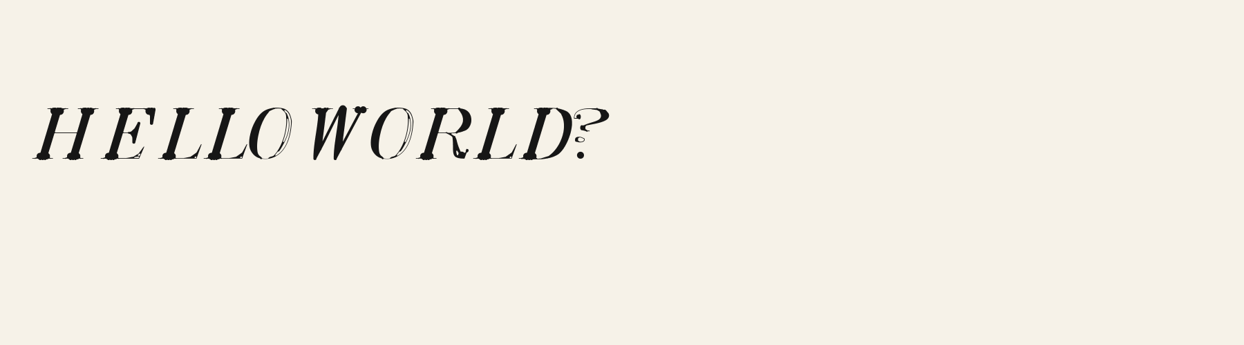 Pointe Italic pangram specimen