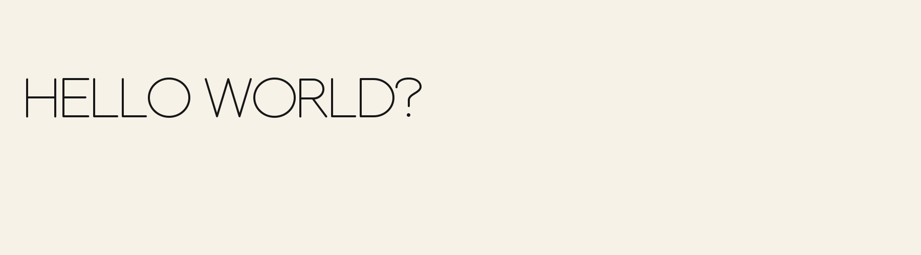 Halo Light pangram specimen