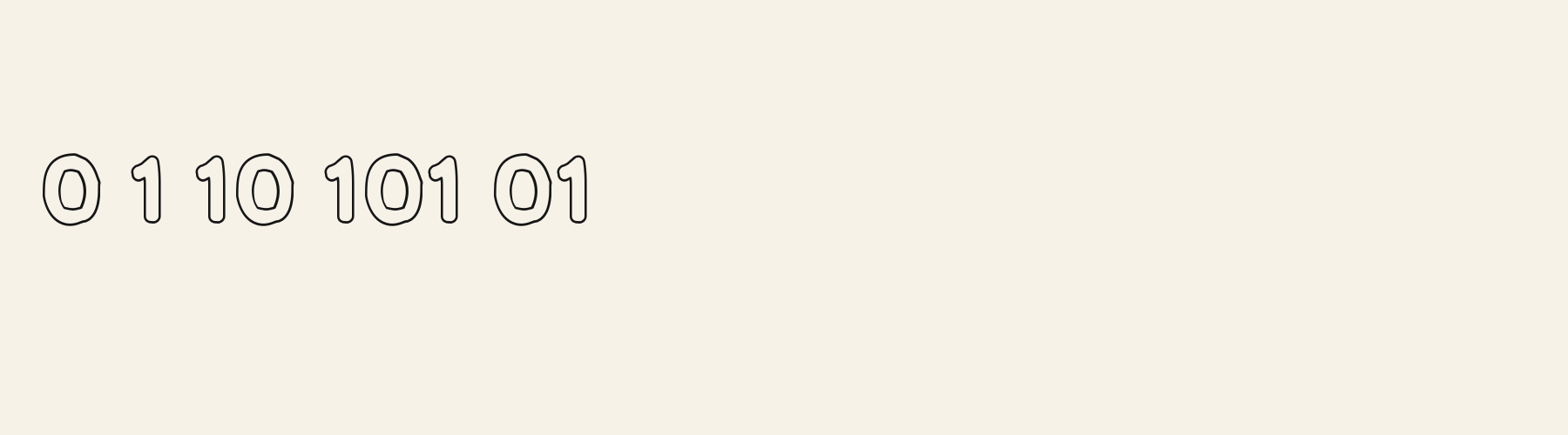 Sidekick Outline numbers specimen