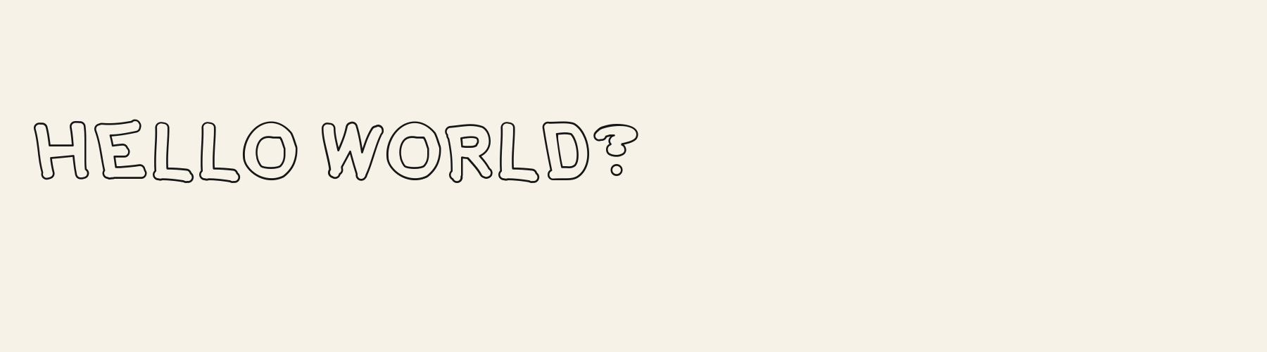Sidekick Outline pangram specimen