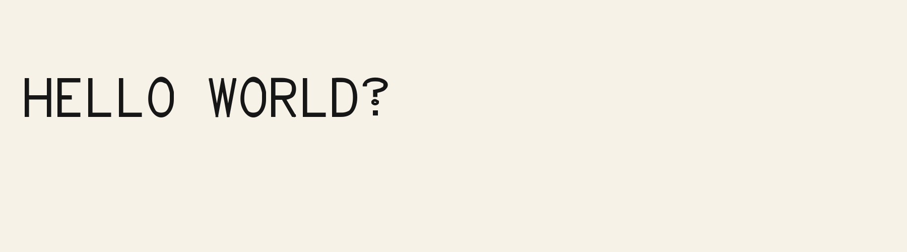 Stack Duplex pangram specimen