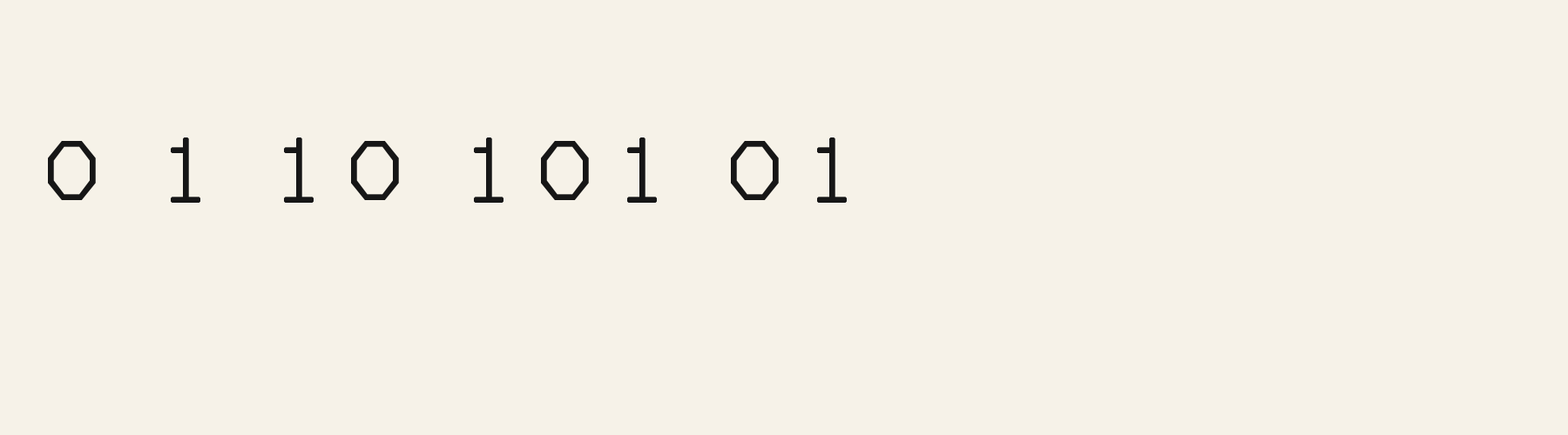 Geo Octagon Counter numbers specimen