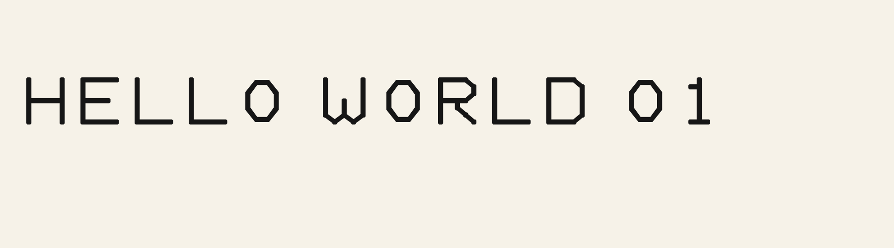 Geo Octagon Counter bold specimen