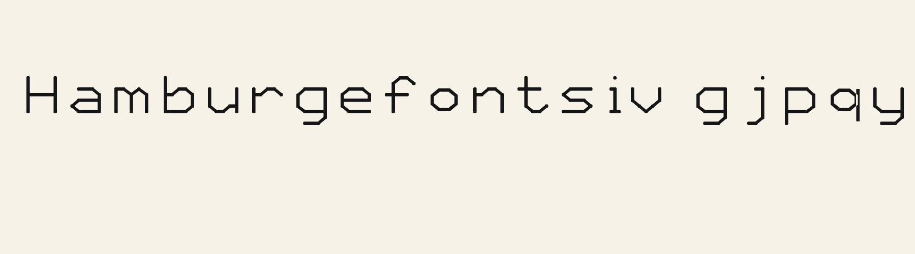 Geo Octagon Counter lowercase specimen